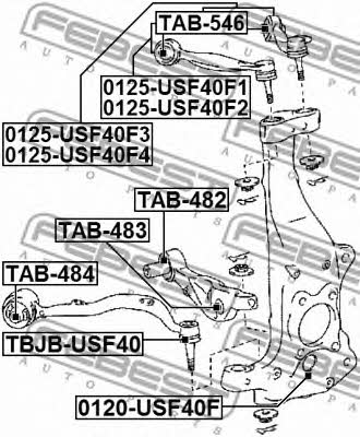 Рычаг подвески Febest 0125-USF40F1