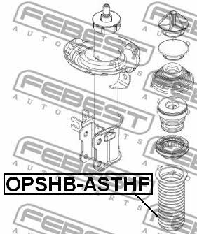 Osłona amortyzatora przedniego Febest OPSHB-ASTHF