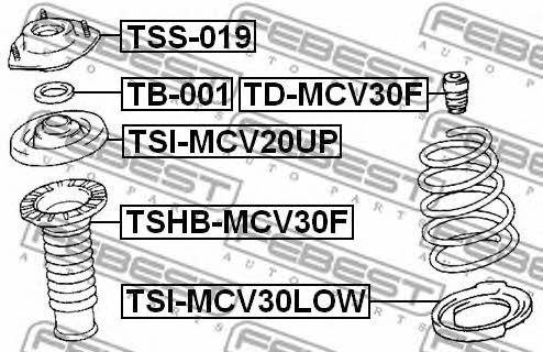 Osłona amortyzatora przedniego Febest TSHB-MCV30F