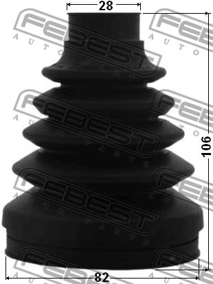 CV joint boot inner Febest 1015-CAP