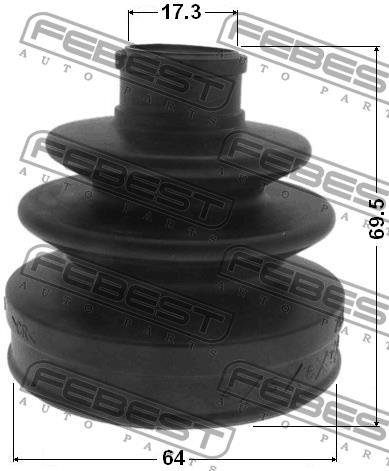 Febest CV joint boot outer – price 58 PLN