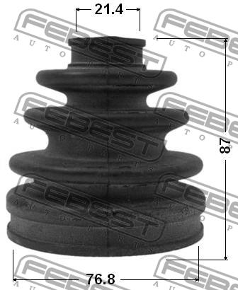 Febest CV joint boot outer – price 42 PLN