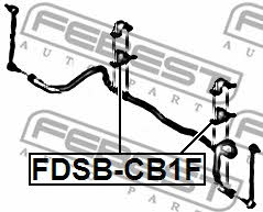 Втулка стабилизатора переднего Febest FDSB-CB1F