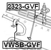 Tuleja stabilizatora przedniego Febest VWSB-GVF