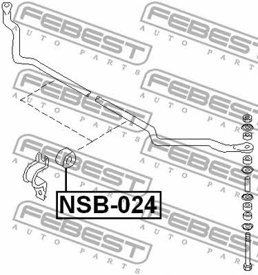 Stabilisatorbuchse vorne Febest NSB-024