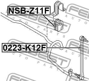 Tuleja stabilizatora przedniego Febest NSB-Z11F