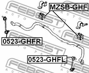 Front stabilizer bush Febest MZSB-GHF