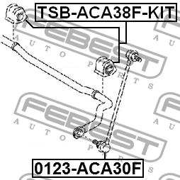 Febest Front stabilizer bush, kit – price 33 PLN