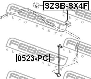 Stabilisatorbuchse vorne Febest SZSB-SX4F