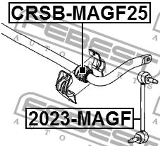 Tuleja stabilizatora przedniego Febest CRSB-MAGF25