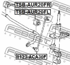 Втулка стабілізатора переднього Febest TSB-AUR20FR