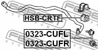 Tuleja stabilizatora przedniego Febest HSB-CRTF