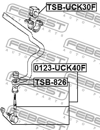 Febest Втулка стабілізатора переднього – ціна 32 PLN