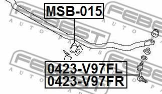 Stabilisatorbuchse vorne Febest MSB-015