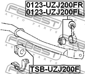 Febest Front stabilizer bush – price 26 PLN