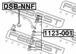 Втулка стабілізатора переднього Febest DSB-NNF