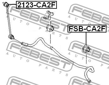 Tuleja stabilizatora przedniego Febest FSB-CA2F