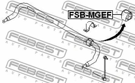 Втулка стабилизатора переднего Febest FSB-MGEF