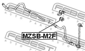 Втулка стабилизатора переднего Febest MZSB-M2F