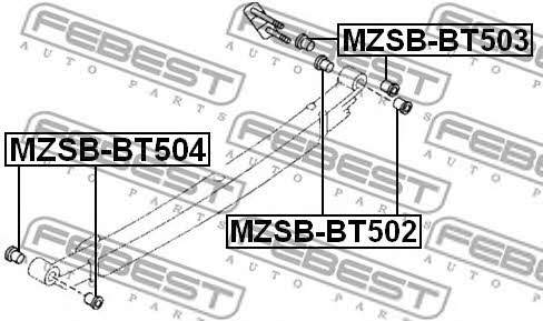 Tragfeder-Silentblock Febest MZSB-BT504