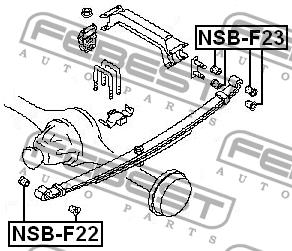 Втулка серьги рессоры Febest NSB-F22