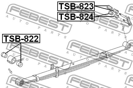 Втулка сережки ресори Febest TSB-823