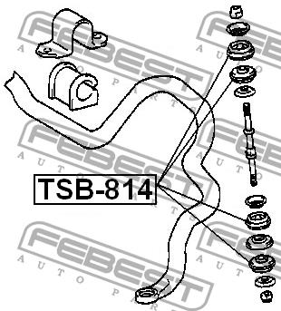Tuleja przedniego stabilizatora Febest TSB-814