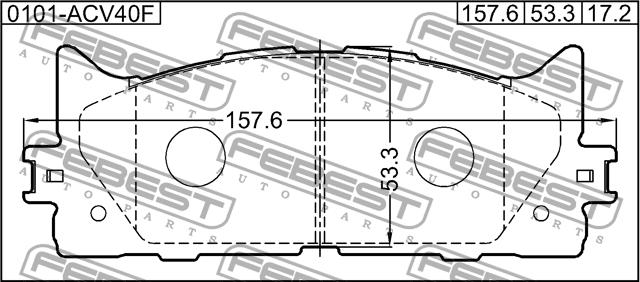 Febest 0101-ACV40F Brake Pad Set, disc brake 0101ACV40F: Buy near me at 2407.PL in Poland at an Affordable price!