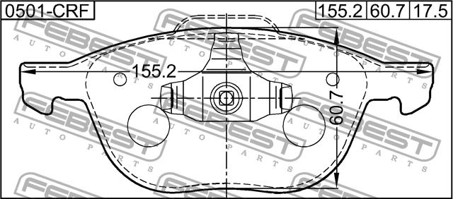 Febest 0501-CRF Brake Pad Set, disc brake 0501CRF: Buy near me in Poland at 2407.PL - Good price!