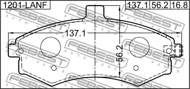 Febest 1201-LANF Brake Pad Set, disc brake 1201LANF: Buy near me in Poland at 2407.PL - Good price!
