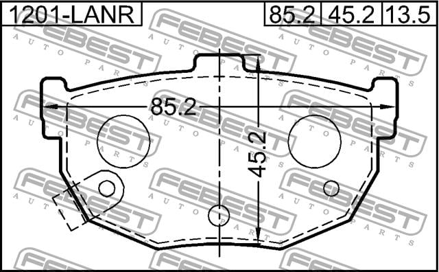 Febest 1201-LANR Brake Pad Set, disc brake 1201LANR: Buy near me at 2407.PL in Poland at an Affordable price!