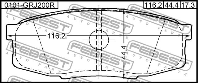 Febest 0101-GRJ200R Brake Pad Set, disc brake 0101GRJ200R: Buy near me at 2407.PL in Poland at an Affordable price!