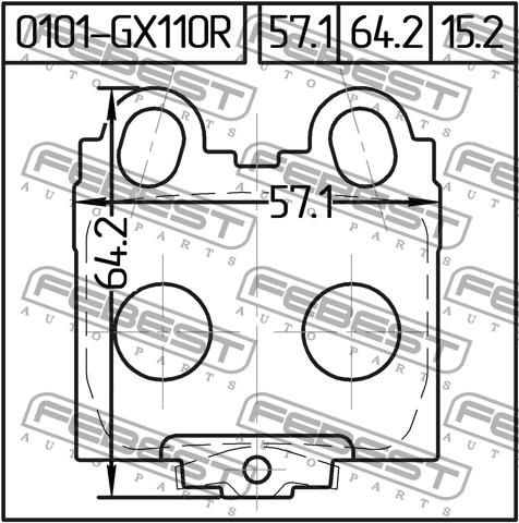Febest 0101-GX110R Brake Pad Set, disc brake 0101GX110R: Buy near me in Poland at 2407.PL - Good price!