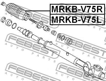 Пыльник рулевой рейки Febest MRKB-V75L