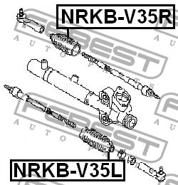 Steering rack boot Febest NRKB-V35R