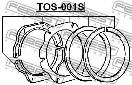 Zestaw naprawczy zwrotnicy Febest TOS-001S