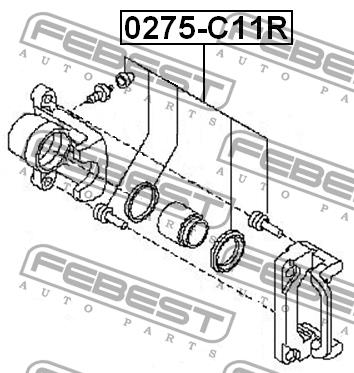 Repair Kit, brake caliper Febest 0275-C11R