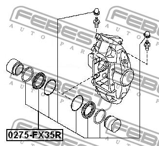 Ремкомплект суппорта тормозного заднего Febest 0275-FX35R