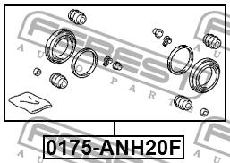 Repair Kit, brake caliper Febest 0175-ANH20F