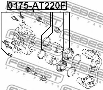 Reparatursatz, Bremssattel Febest 0175-AT220F