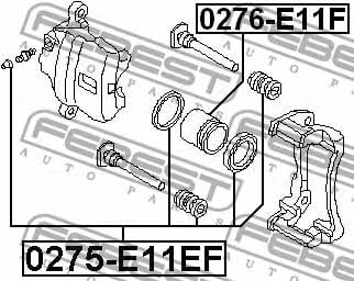 Ремкомплект тормозного суппорта Febest 0275-E11EF