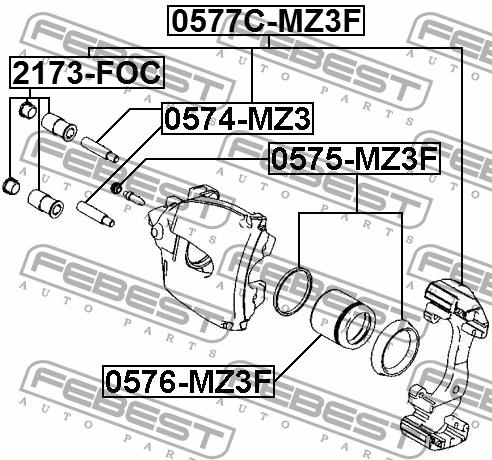 Febest Repair Kit, brake caliper – price 29 PLN