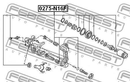 Febest Repair Kit, brake caliper – price 33 PLN