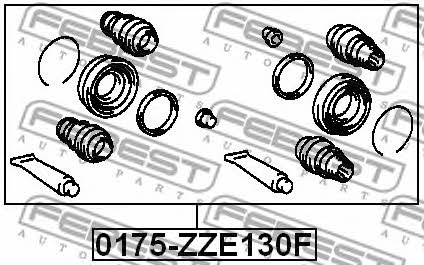 Ремкомплект тормозного суппорта Febest 0175-ZZE130F