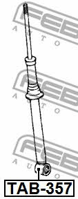 Silent block rear shock absorber Febest TAB-357