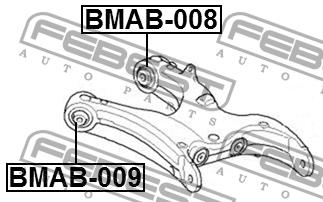 Febest Front lower arm bush, front – price 69 PLN