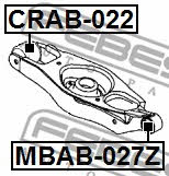 Tuleja tylnego dolnego wahacza wewnętrzna Febest CRAB-022