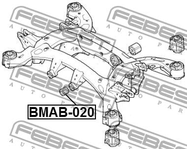 Febest BMAB-020 Silentblock rear beam BMAB020: Buy near me in Poland at 2407.PL - Good price!