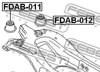 Silentblock rear beam Febest FDAB-012