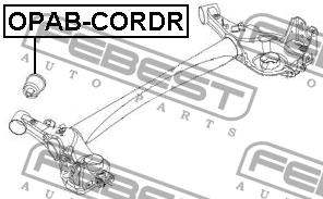 Silentblock rear beam Febest OPAB-CORDR